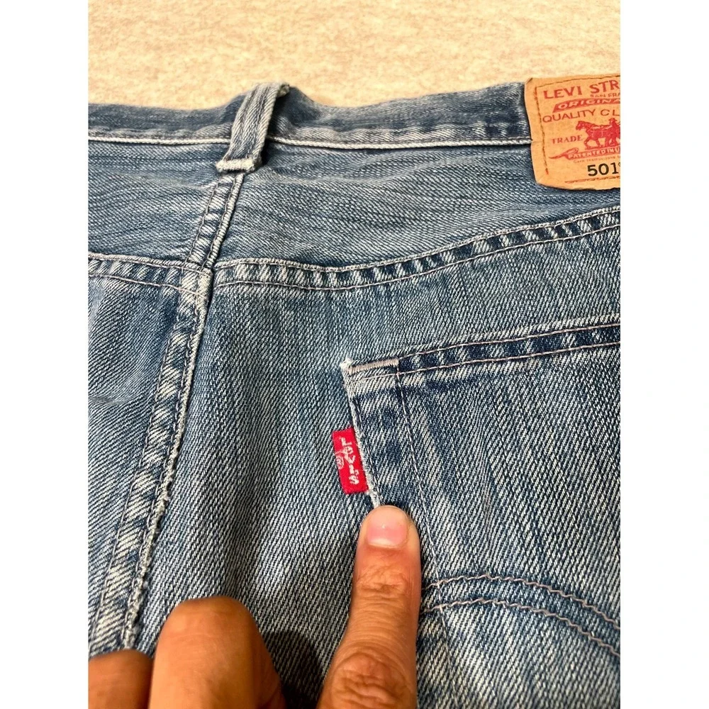 Levis 501‎ Original Fit Jeans Mens 36x36 Blue Denim Cotton Mid Rise Straight Leg